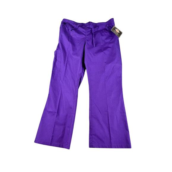 Dickies Medical Scrubs Pants Purple Medium NWT Unisex Healthcare Uniform - Picture 1 of 10